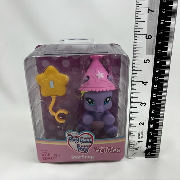 My Little Pony MLP StarSong Figure Newborn Cuties W Party Hat 2008 Hasbro NOS - Picture 3 of 8